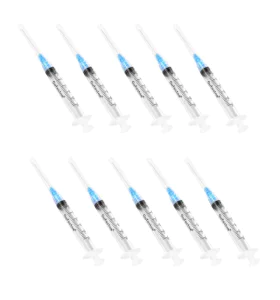 43 SYRINGES 3ML 1.5IN 10 PIECE Crowx Labs USA - Image 1